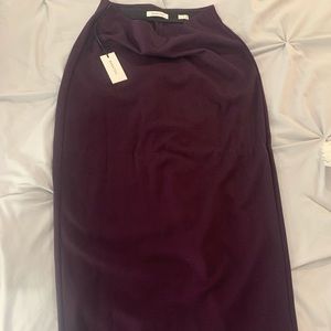Burgundy pencil skirt